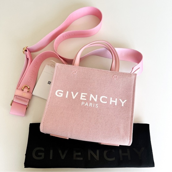 NWT Givenchy Mini G Logo Tote Shopping Bag in Pink - Picture 6 of 14